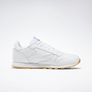 Adidasy Dziecięce Reebok Classic Leather Białe/Jasny Czerwone/Niebieskie PL 09HYANV